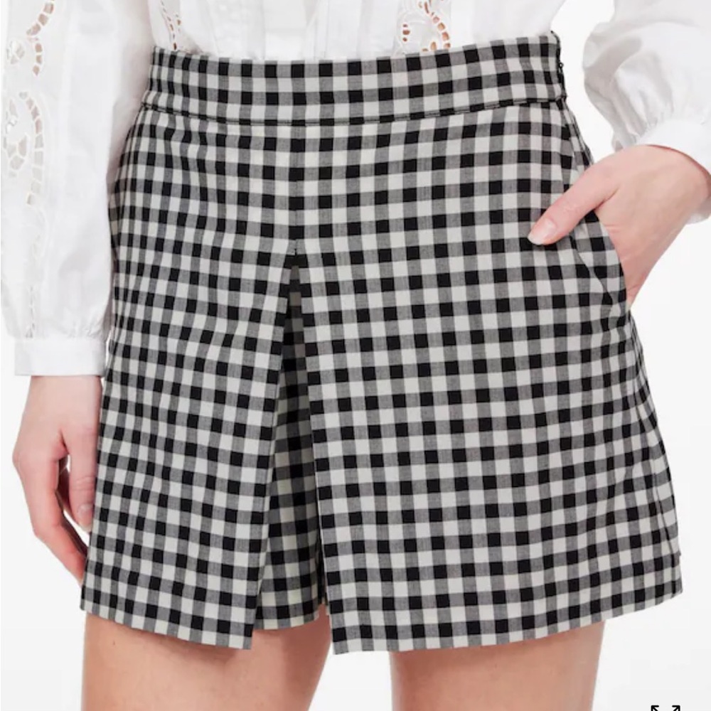 Madewell Black and White Gingham Skort - Picture 2 of 5